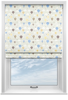 Balloon Festival, Skyline - Motorised Roman Blind